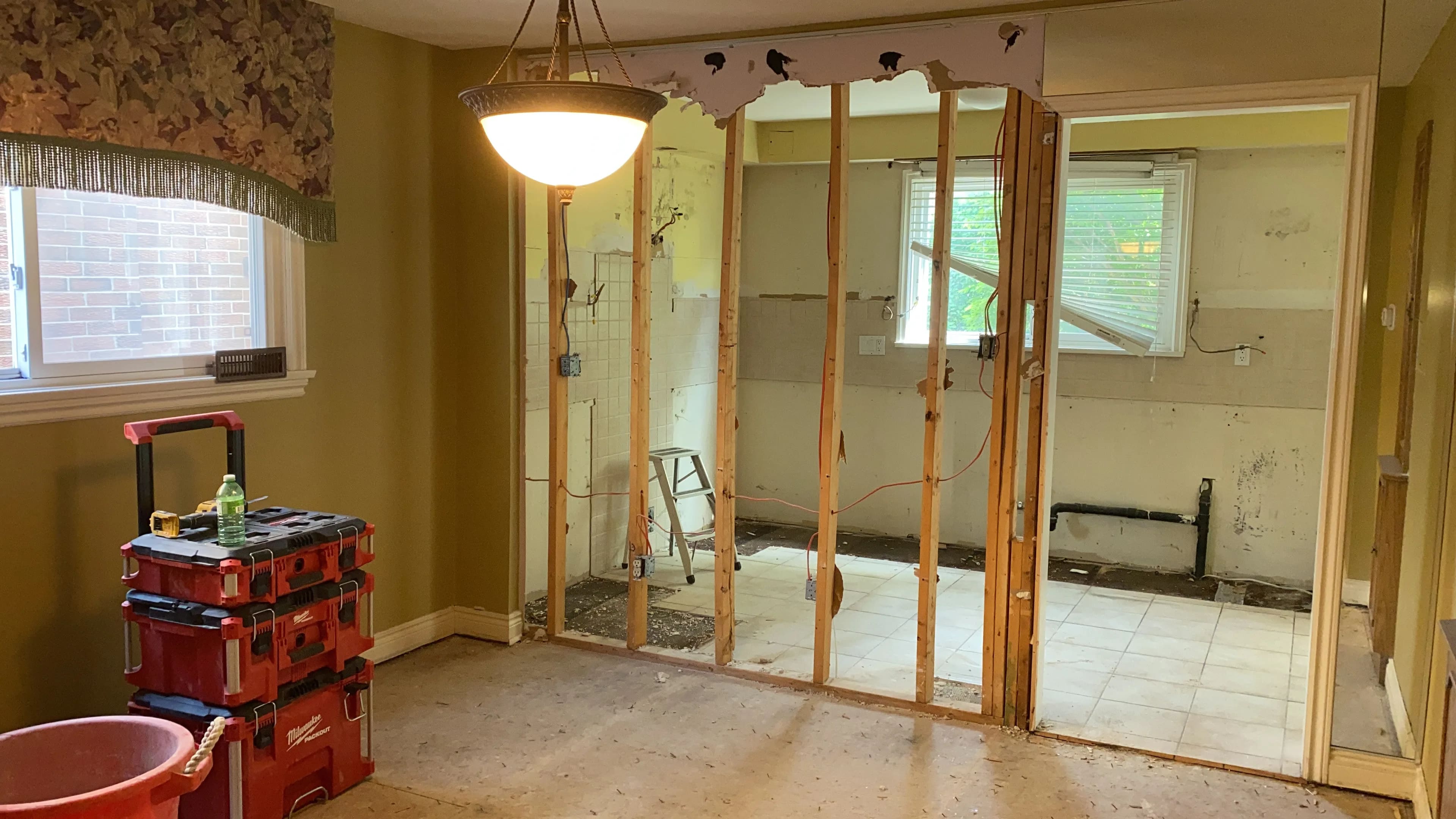 Kitchen renovation during demolition